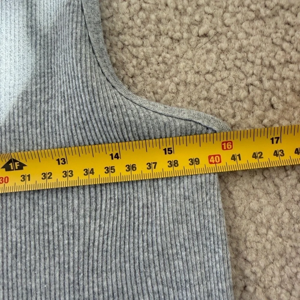 True Religion Men's Grey Ribbed Tank - Size L